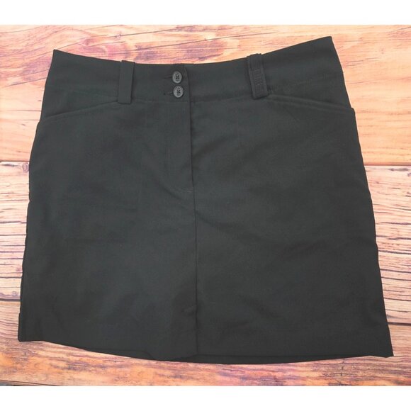 Nike Golf Black Dri-Fit Skort 6 Polyester Spandex Womens Athletic Skirt - Picture 1 of 9